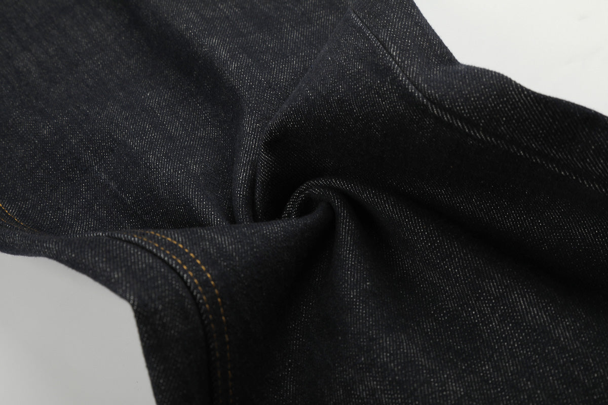 Asymmetric Fly Baggy Denim