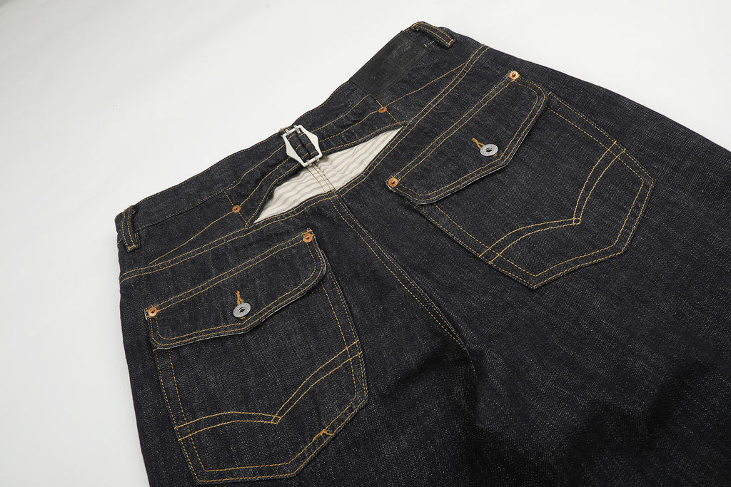 Asymmetric Fly Baggy Denim